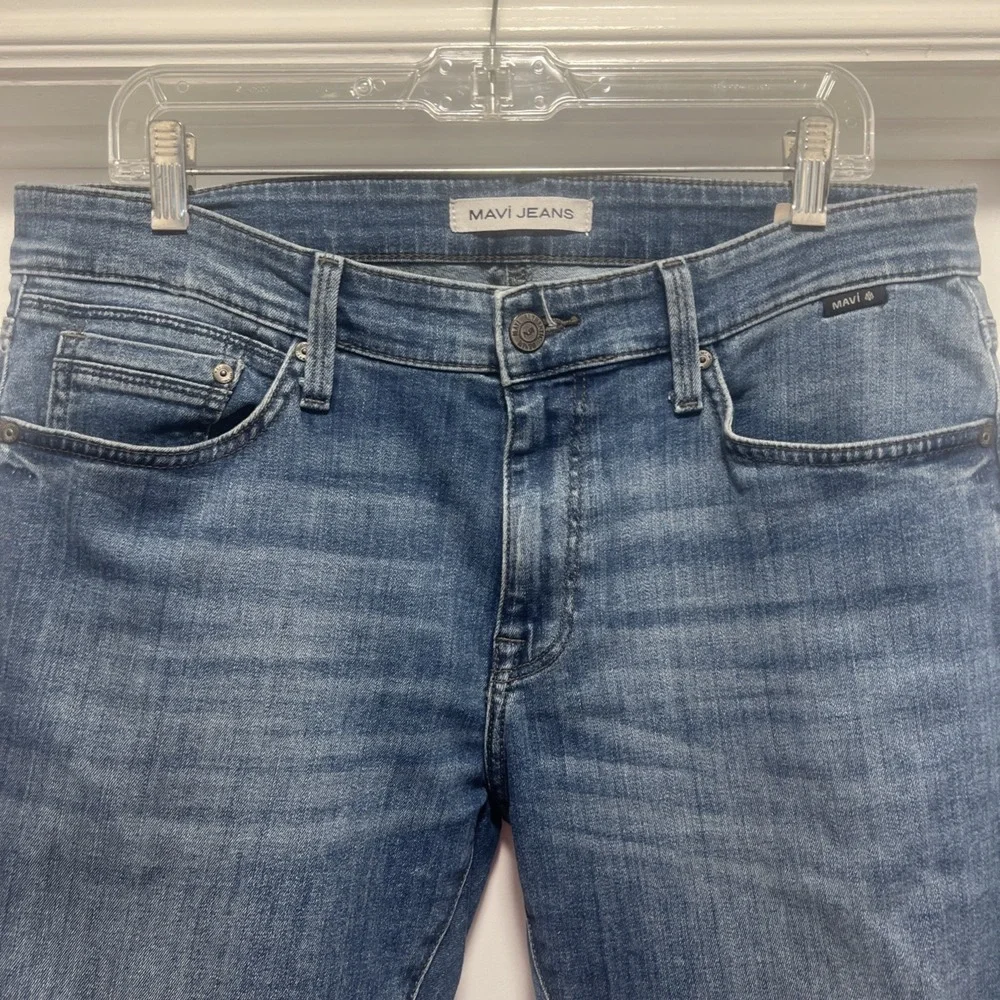 Mavi Jake‎ Slim Leg Jeans Mens Size 33x30 Med Blue Denim Cotton Stretch Comfort